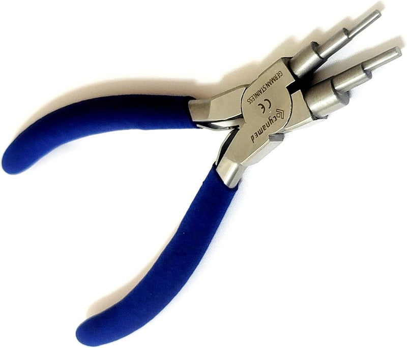 CYNAMED German Heavy Duty Bail Making Pliers,6 IN 1 Wire Looping Forming Pliers, BIG SIZE LOOPING PLIERS 13,16 & 20MM,SMALL LOOPING PLIER, 5, 7,10MM Anti Slip comfort grip handle - Image 2